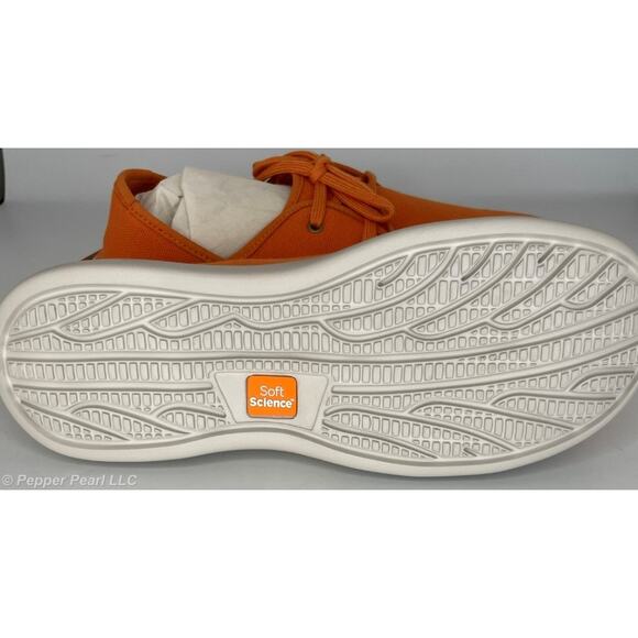 Women's Size 6 Orange Canvas Espadrille Sneaker Comfort Walking Work Casual Shoe - Picture 8 of 11